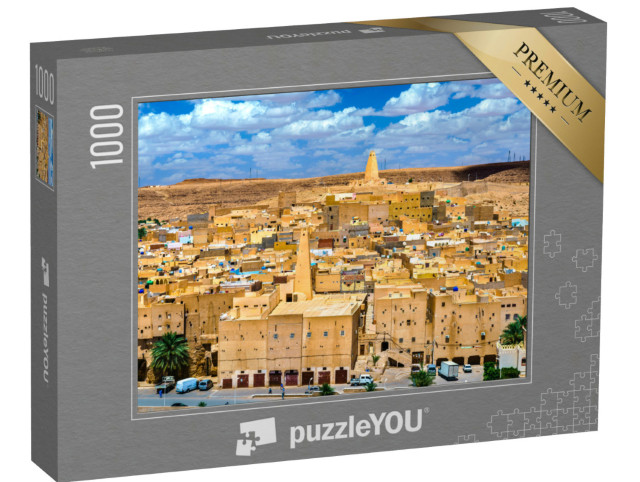 Puzzel 1000 stukjes „Ksar Bounoura, een oude Berberstad in de M'Zab-vallei in Algerije“