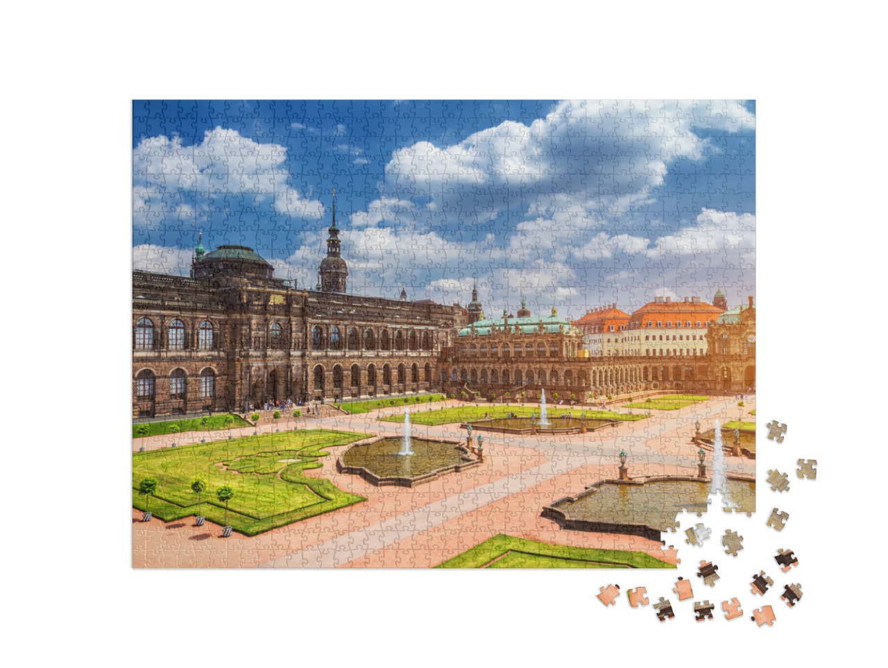 Puzzel 1000 stukjes „Dresden Zwinger, Kunstgalerie Dresden, Saksen“