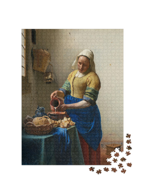 Puzzel 1000 stukjes „Johannes Vermeer - Het melkmeisje“