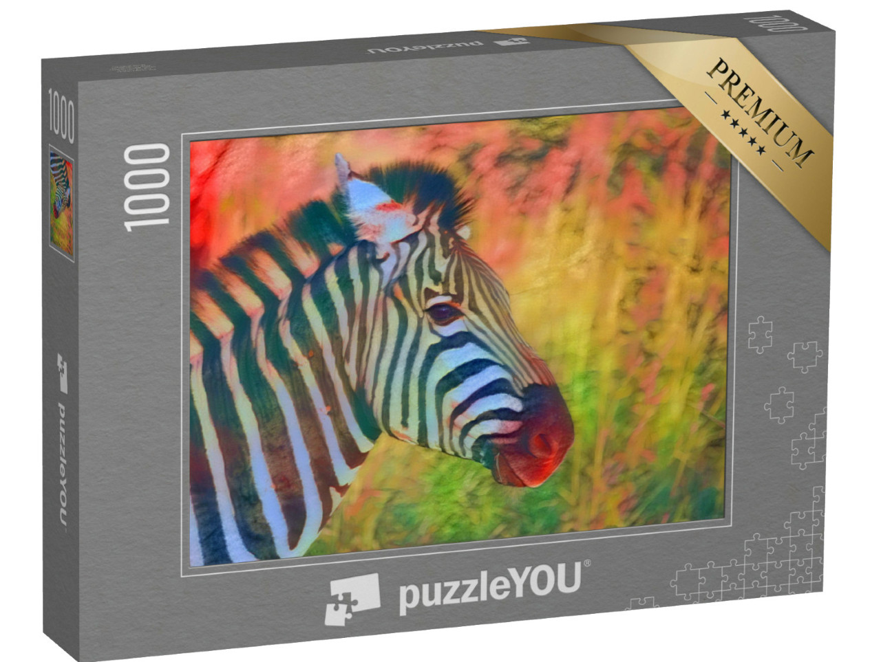 Puzzel 1000 stukjes „in de kunststijl van Franz Marc - Zebra - Puzzelverzameling Kunstenaars & Schilderijen“