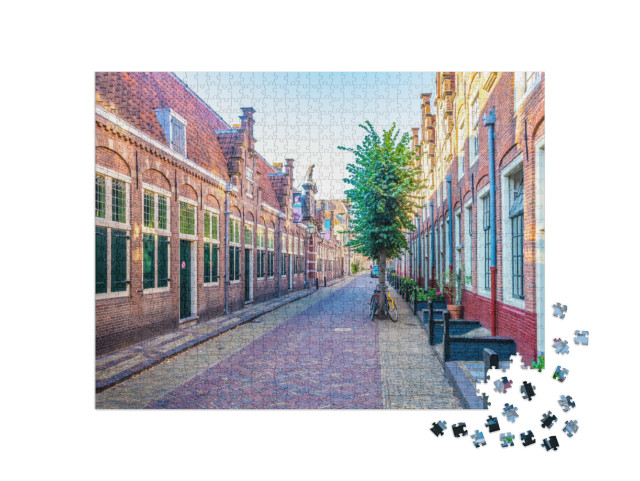 Puzzel 1000 stukjes „Frank Hals Museum in het centrum van Haarlem, Nederland“