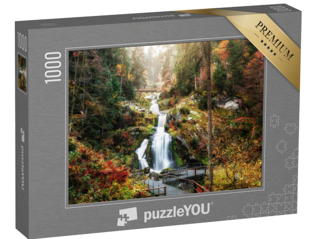 Puzzel 1000 stukjes „Triberg watervallen, Zwarte Woud, Duitsland“