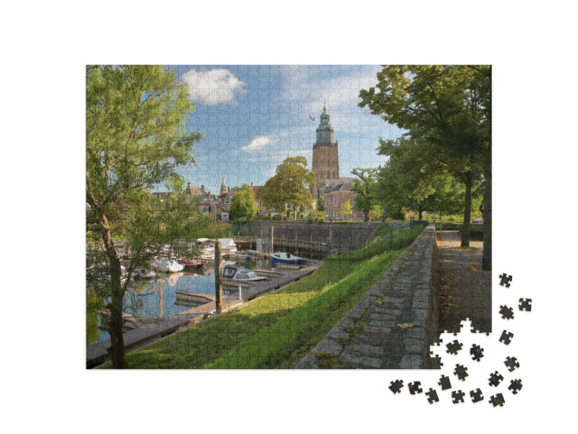 Puzzel 1000 stukjes „De haven Vispoorthaven aan de IJssel in Zutphen, Gelderland“