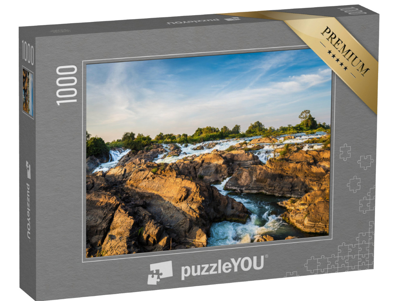 Puzzel 1000 stukjes „4000 eilanden in de provincie Champasak, Laos“