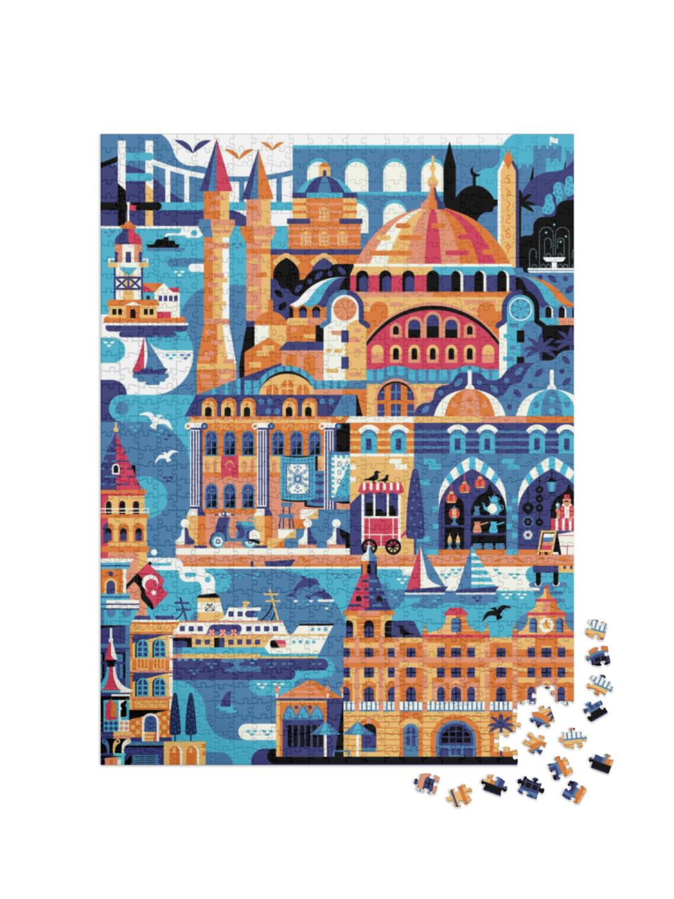 Puzzel 1000 stukjes „Afbeelding: bezienswaardigheid van Istanbul“