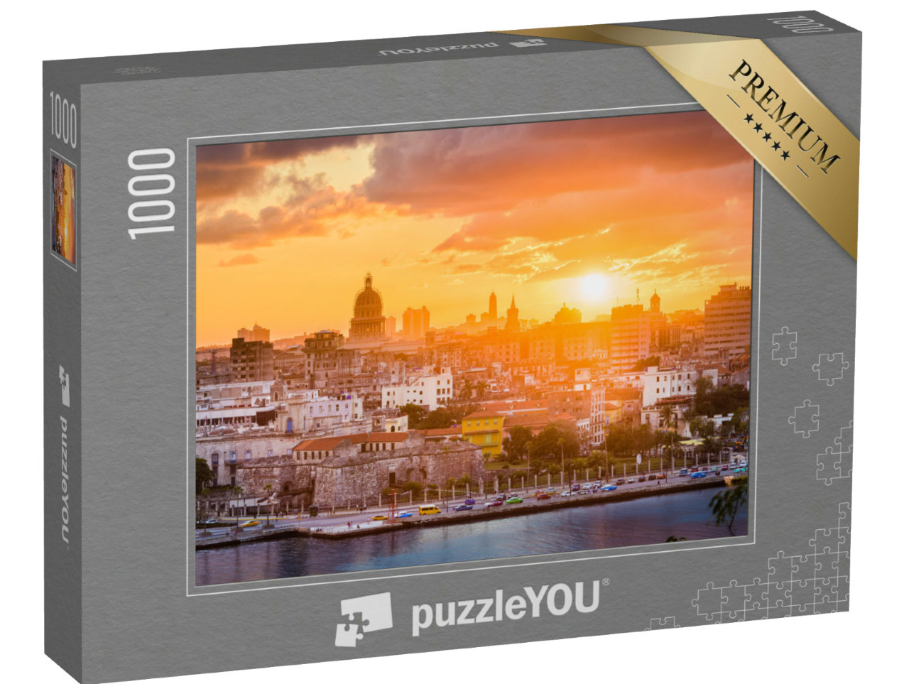 Puzzel 1000 stukjes „Skyline van het centrum van Havana, Cuba“