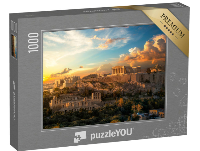 Puzzel 1000 stukjes „Akropolis van Athene bij zonsondergang“