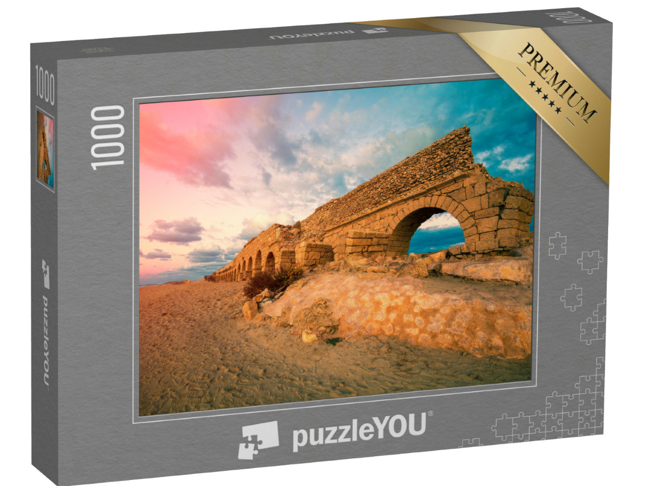 Puzzel 1000 stukjes „Oud aquaduct in Caesarea, Israël“