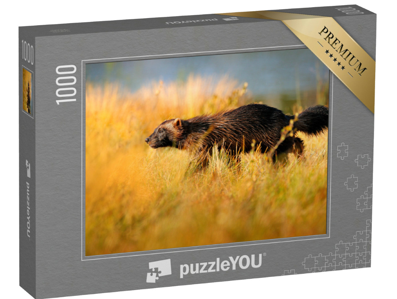 Puzzel 1000 stukjes „Wolverine in de Finse taiga“