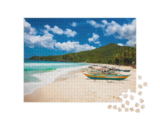 Puzzel 1000 stukjes „Traditionele boten, Palawan, Filippijnen“