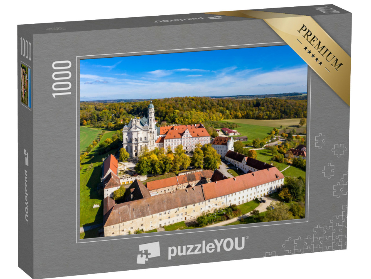 Puzzel 1000 stukjes „Benedictijnenklooster Neresheim in Baden-Württemberg“