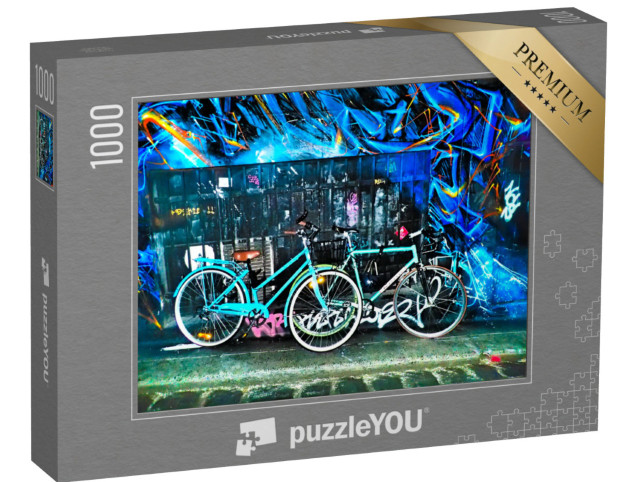 Puzzel 1000 stukjes „Fietsen en graffiti“