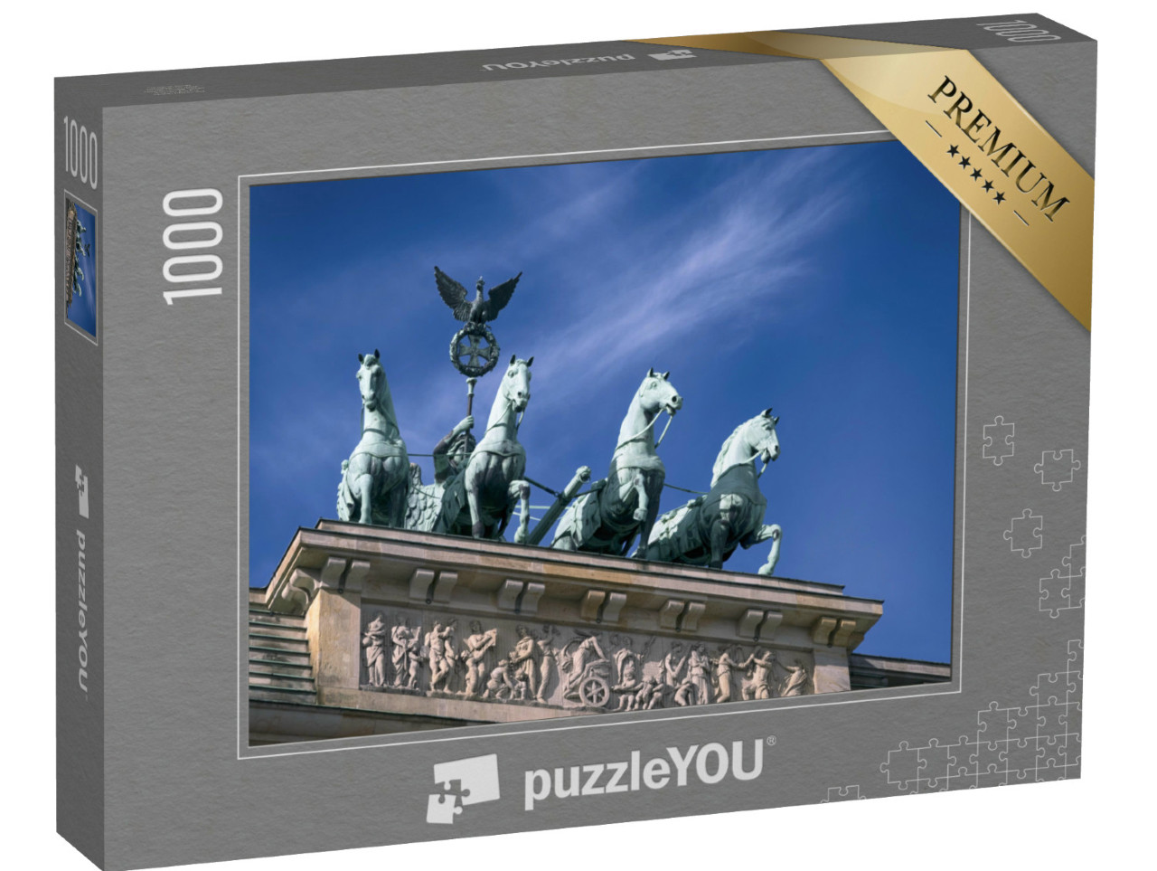 Puzzel 1000 stukjes „Quadriga op de Brandenburger Tor in Berlijn, Duitsland“