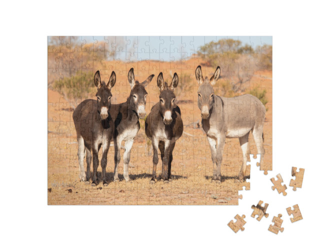 Puzzel 200 stukjes „Ezels in de Australische outback“