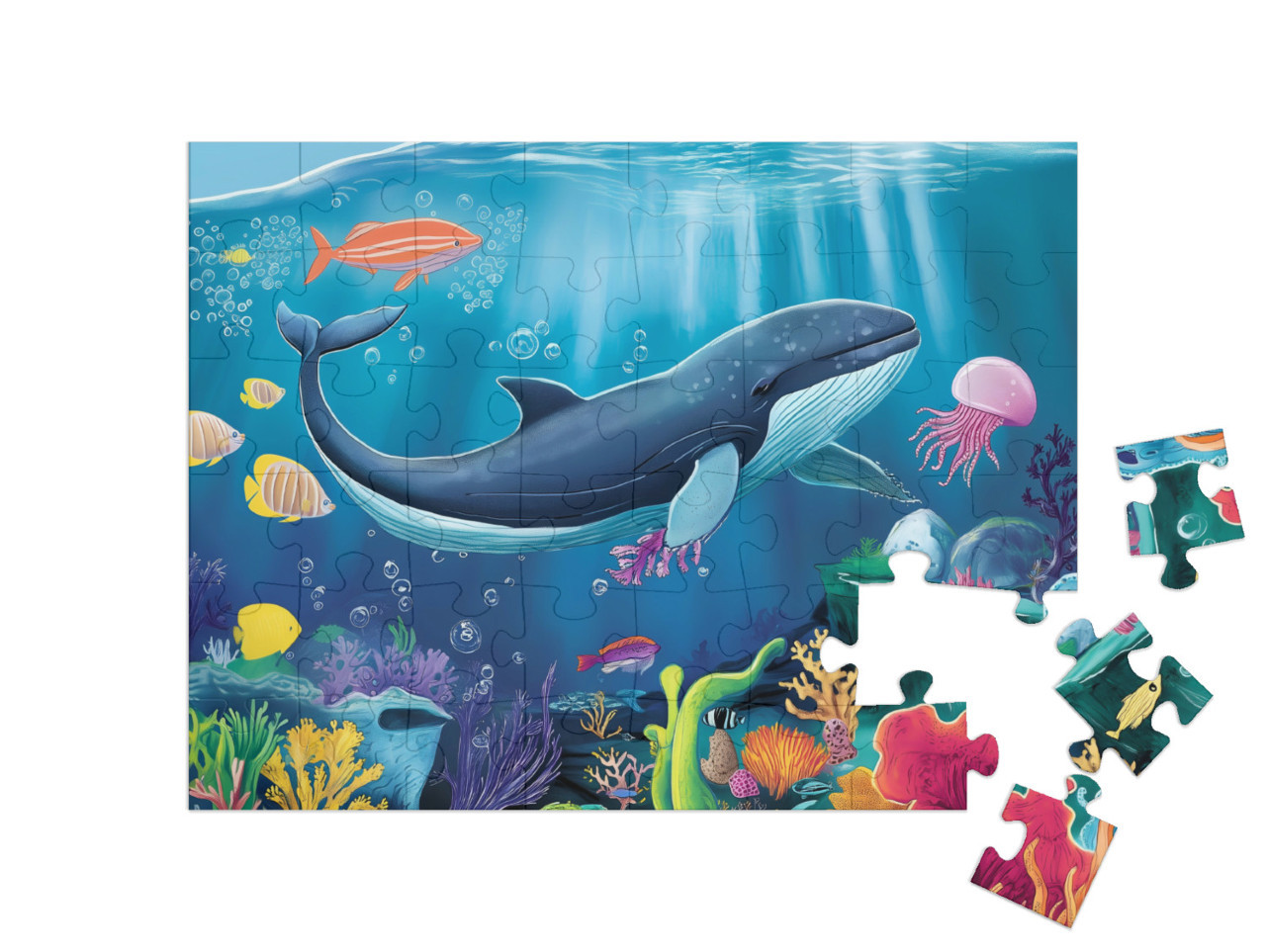 Puzzel 48 stukjes „Avonturen in de onderwaterwereld“