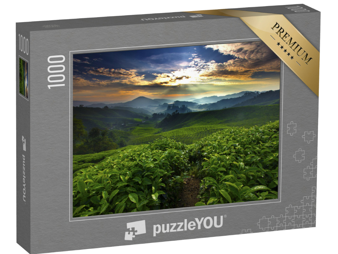 Puzzel 1000 stukjes „De zon schijnt over de theetuin“