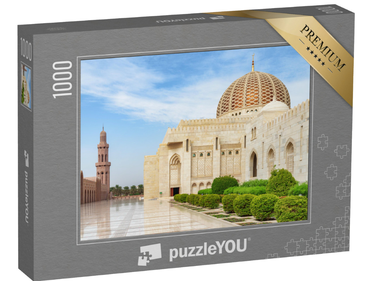 Puzzel 1000 stukjes „Binnenplaats van de Grote Moskee van Sultan Qaboos in Muscat, Oman“
