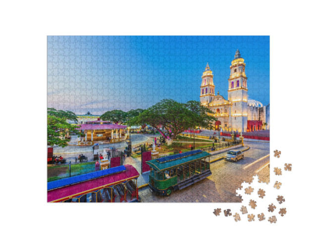 Puzzel 1000 stukjes „Oude stad van San Francisco de Campeche, Mexico“