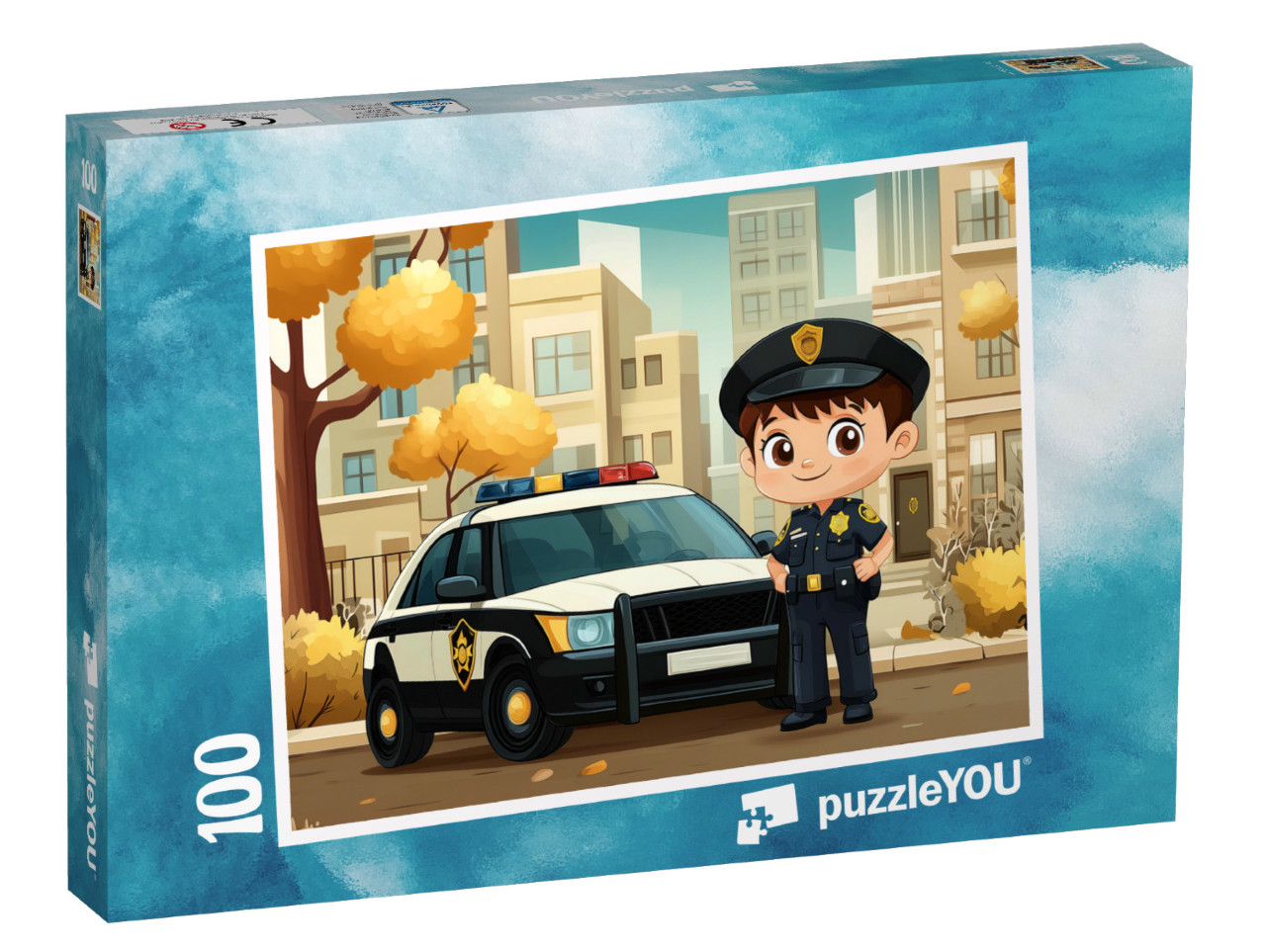 Puzzel 100 stukjes „Word een kleine politieagent“