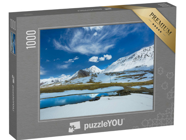 Puzzel 1000 stukjes „Prachtige besneeuwde top op de Khunjerab Pas in het noorden van Pakistan“