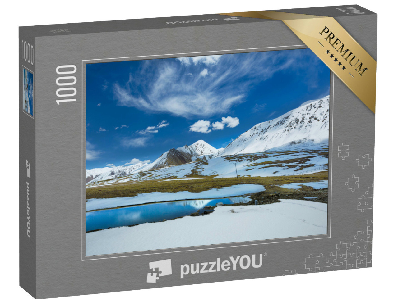 Puzzel 1000 stukjes „Prachtige besneeuwde top op de Khunjerab Pas in het noorden van Pakistan“
