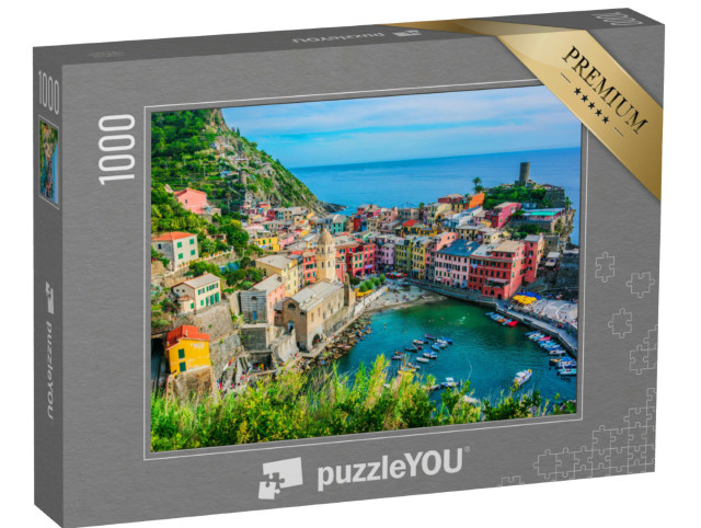 Puzzel 1000 stukjes „Pittoresk stadje Vernazza, Cinque Terre, Ligurië, Italië“