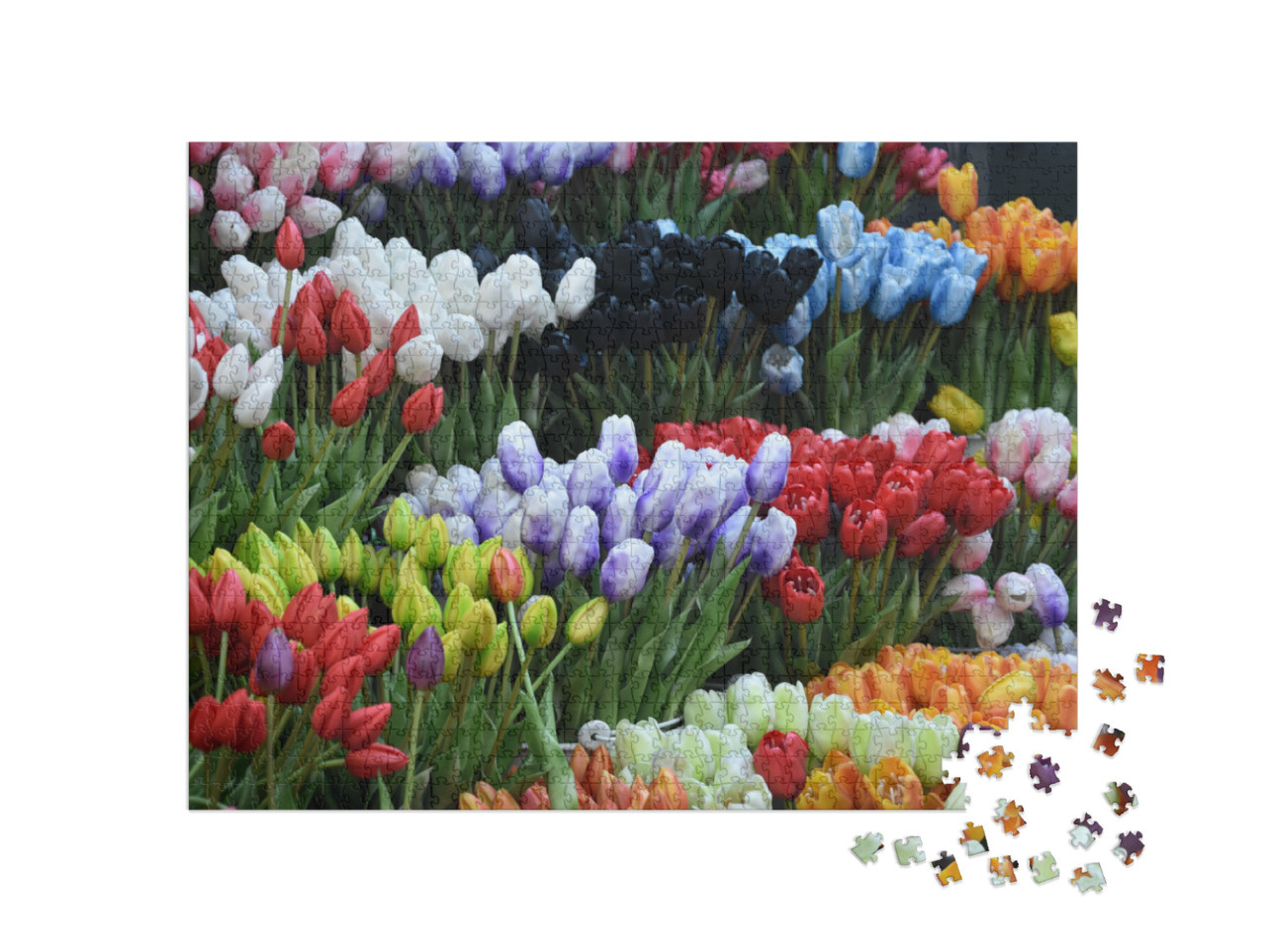 Puzzel 1000 stukjes „Tulpenbloemenmarkt in Amsterdam“