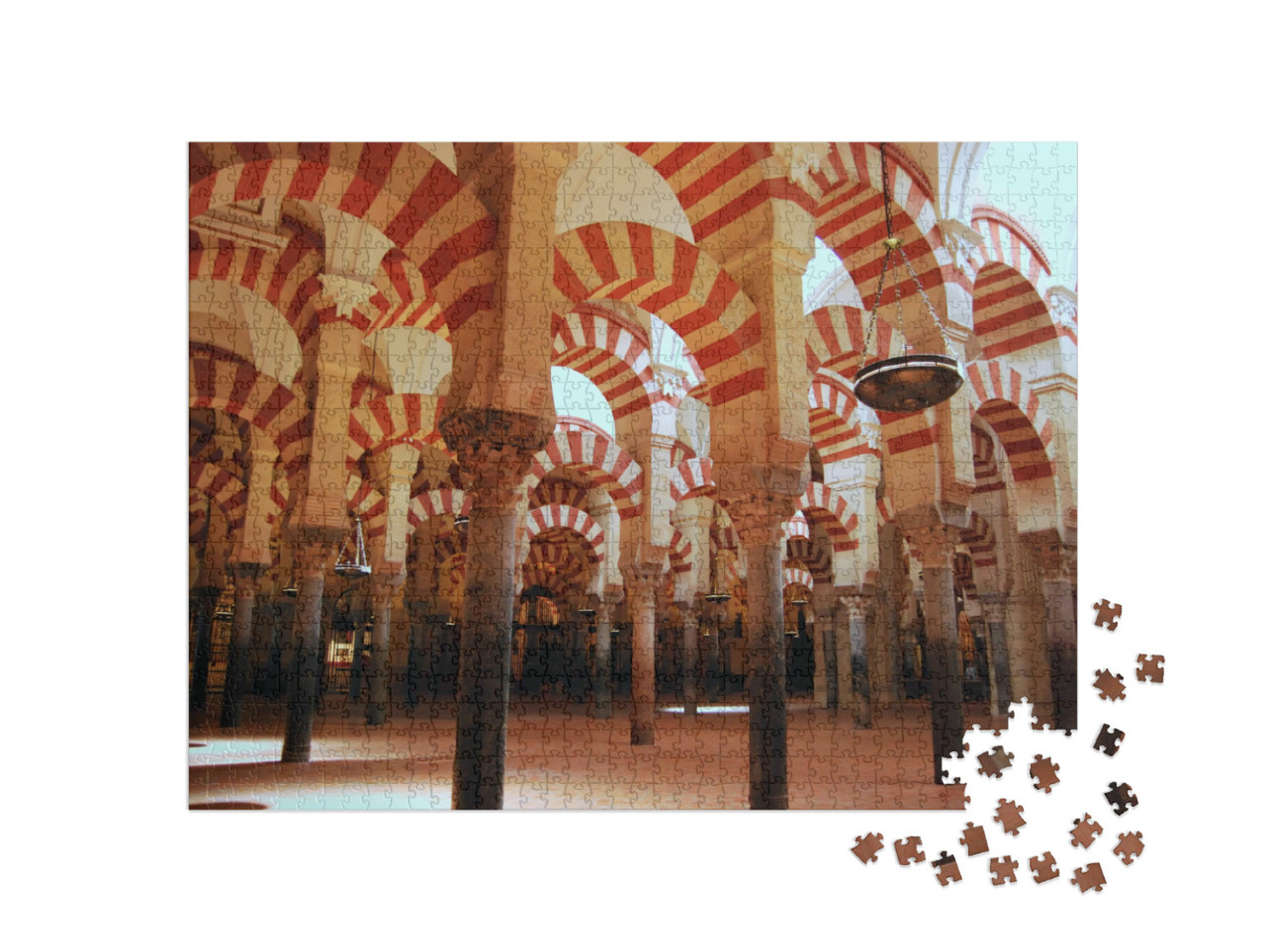 Puzzel 1000 stukjes „Gewelven in de gebedshal van de Mezquita, Córdoba, Spanje“