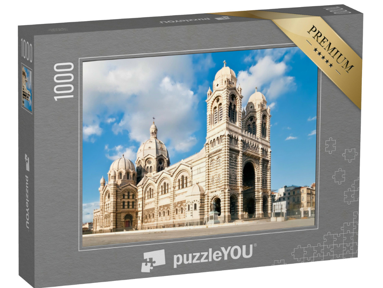 Puzzel 1000 stukjes „Cathedral de la Major, bezienswaardigheid van Marseille, Frankrijk“