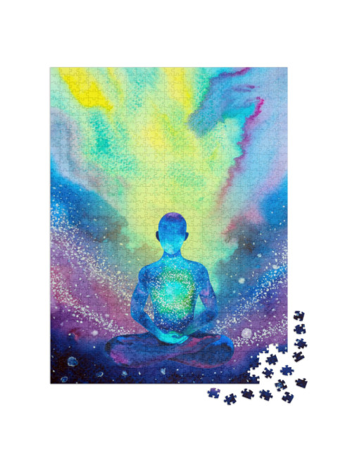 Puzzel 1000 stukjes „Kleurrijk beeld voor meditatie“