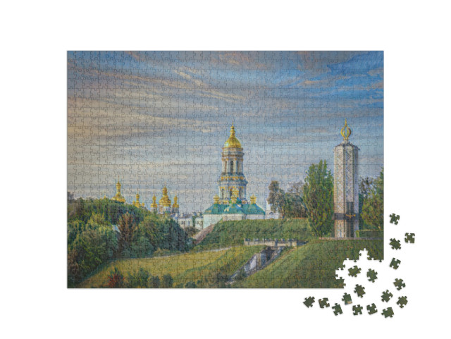 Puzzel 1000 stukjes „in de kunststijl van Claude Monet - Kiev klooster - Puzzelverzameling Kunstenaars & Schilderijen“