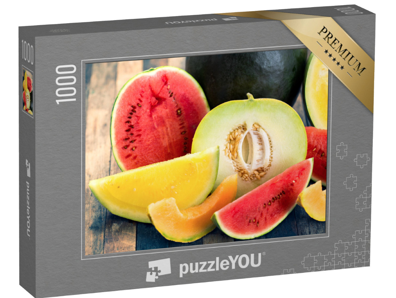 Puzzel 1000 stukjes „Heerlijke meloenen, vers gesneden“