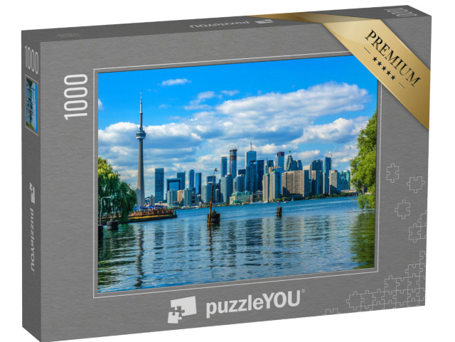 Puzzel 1000 stukjes „De skyline van Toronto boven het meer, Canada“