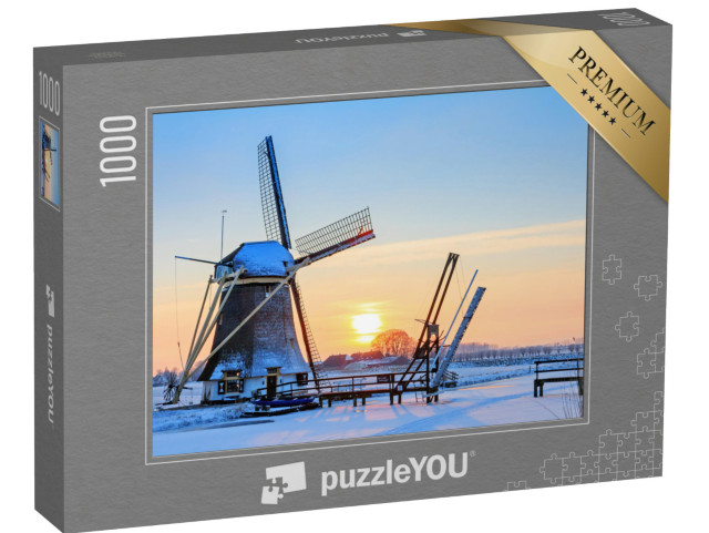 Puzzel 1000 stukjes „Windmolen bij Baambrugge in Nederland“