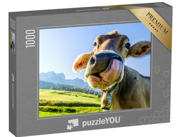 Puzzel 1000 stukjes „Koe op het Kaisergebergte“