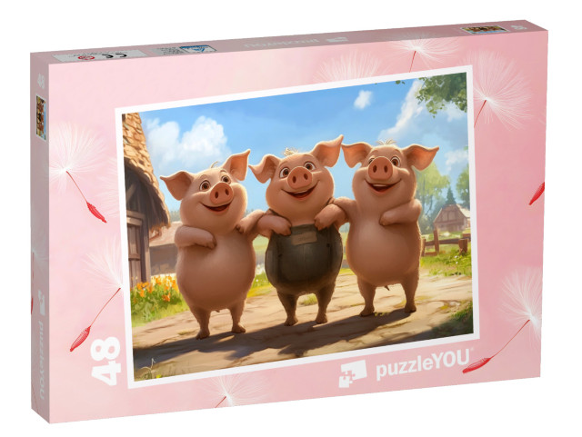 Puzzel 48 stukjes „Varkentjesstreken“
