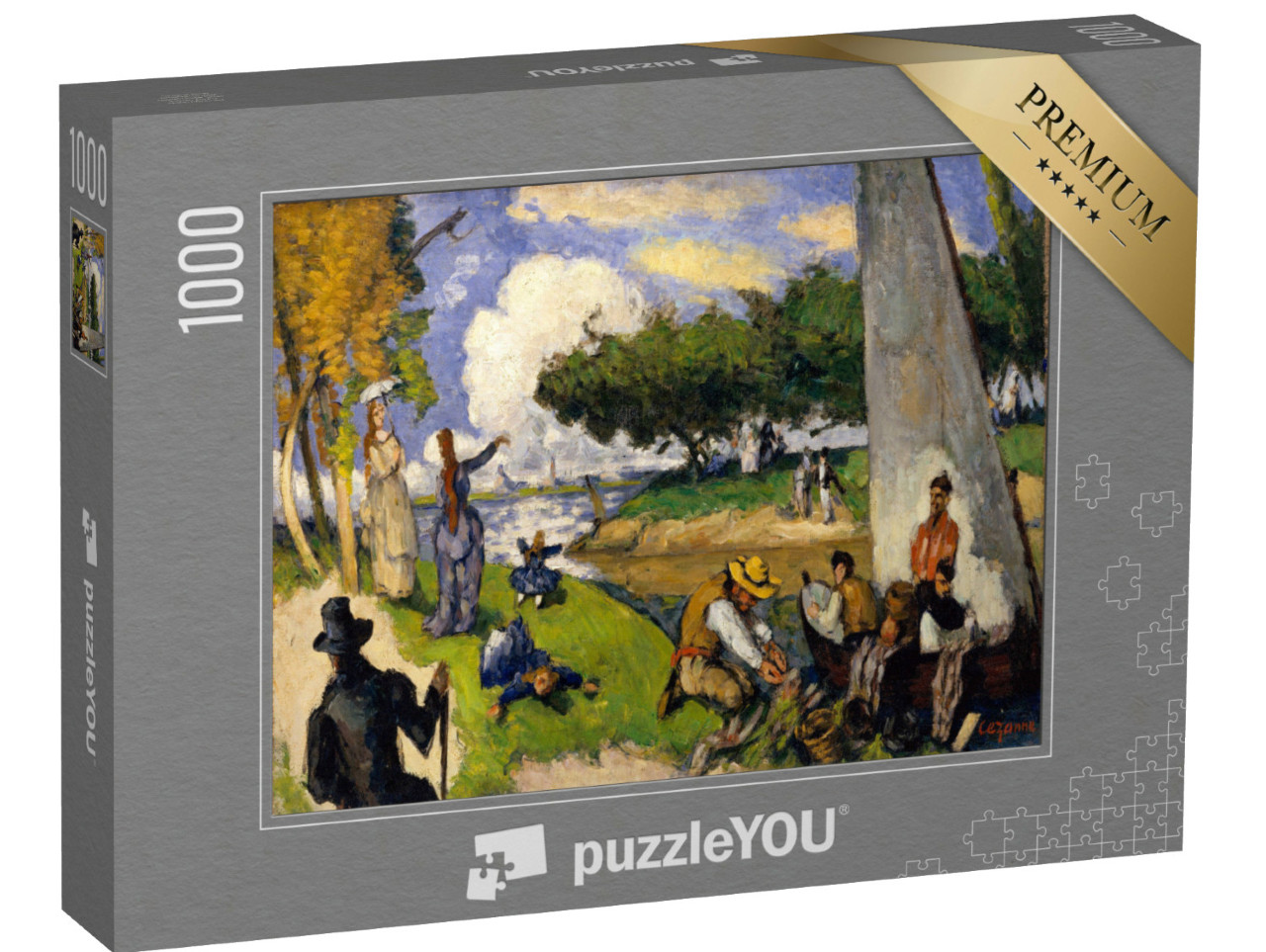 Puzzel 1000 stukjes „Paul Cézanne - De vissers (fantastische scène)“
