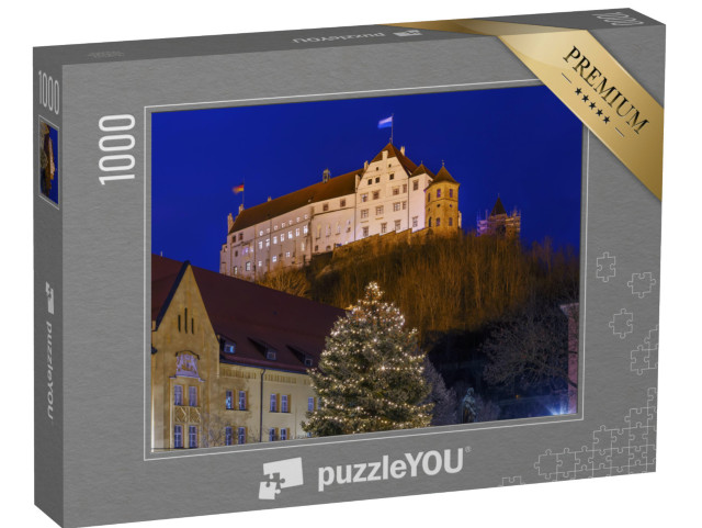 Puzzel 1000 stukjes „Kasteel Trausnitz in Landshut in de kersttijd, Beieren“