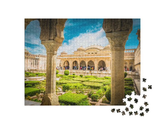 Puzzel 1000 stukjes „Het barnstenen fort van Sheesh Mahal“