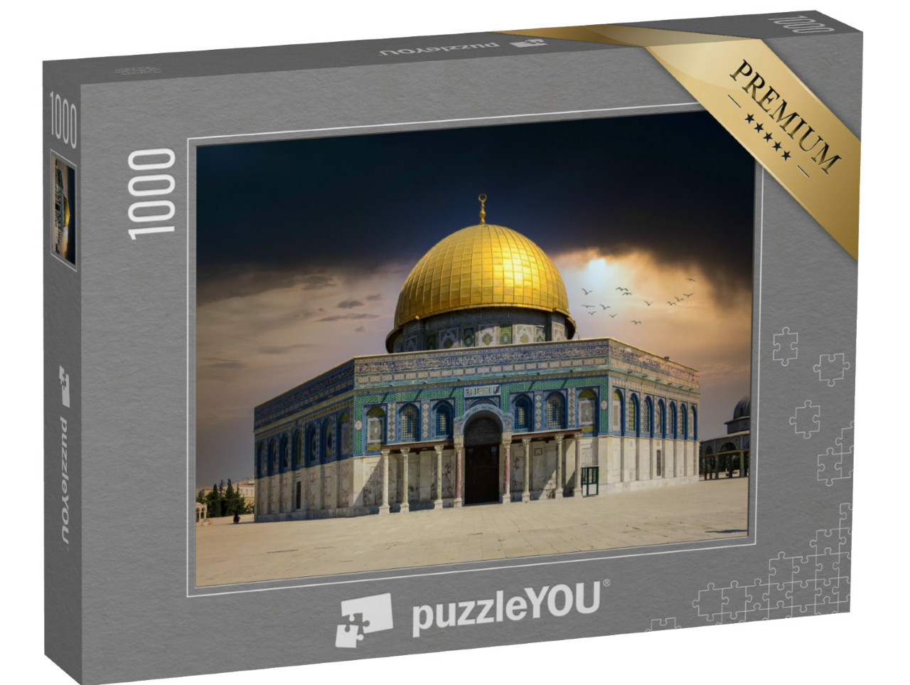 Puzzel 1000 stukjes „Donkere stormwolken boven de Rotskoepel in Jeruzalem“