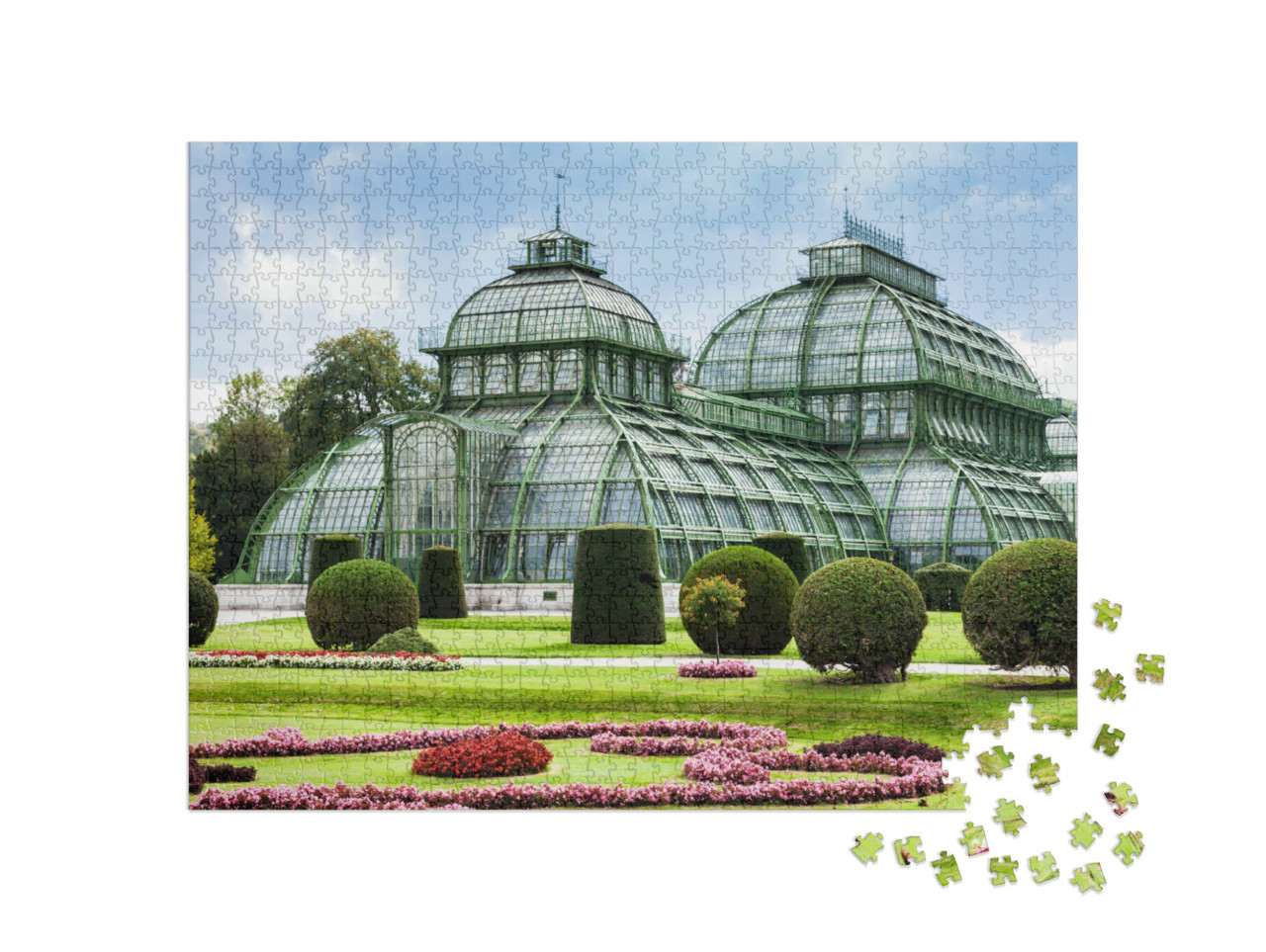 Puzzel 1000 stukjes „Het palmhuis, serre van paleis Schönbrunn“