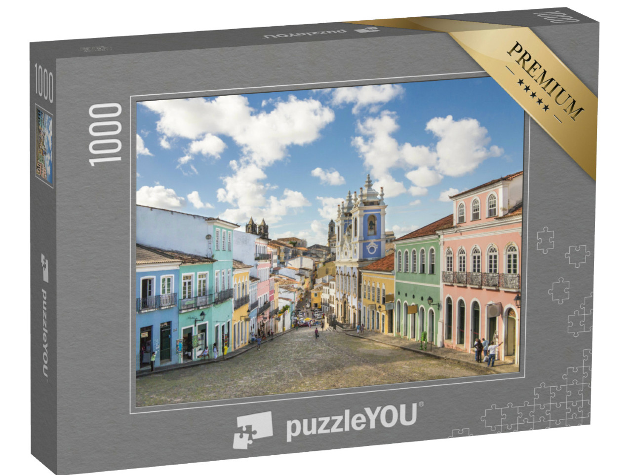 Puzzel 1000 stukjes „Pelourinho, oude stadswijk in Salvador da Bahia, Brazilië“