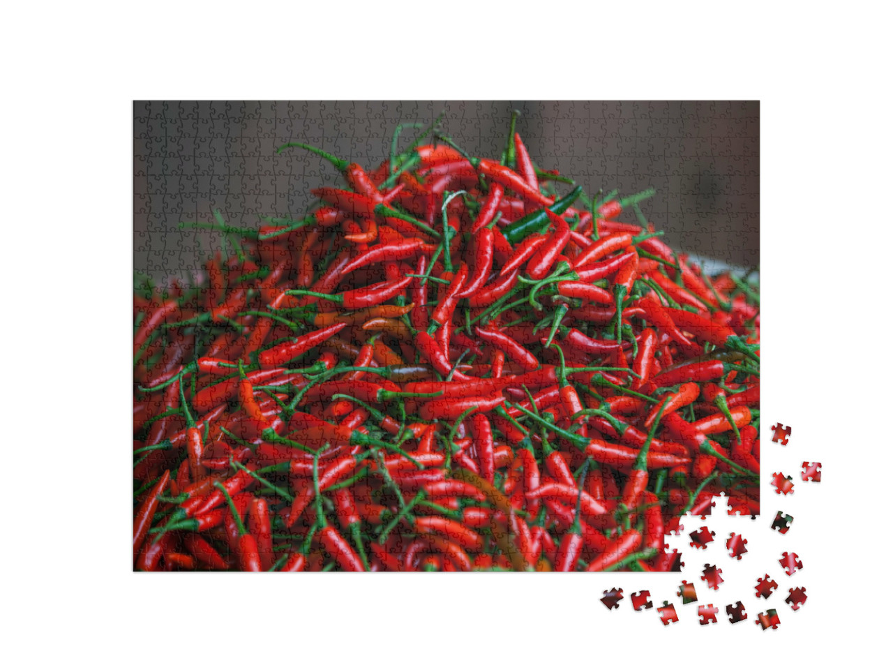 Puzzel 1000 stukjes „Verse hete chilipepers“