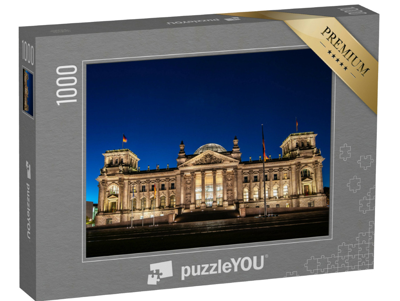Puzzel 1000 stukjes „Verlichte Reichstag bij nacht, Berlijn“