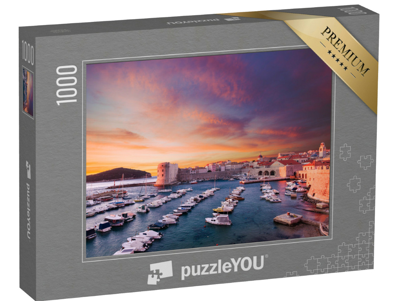 Puzzel 1000 stukjes „Stadshaven in Dubrovnik, Kroatië“