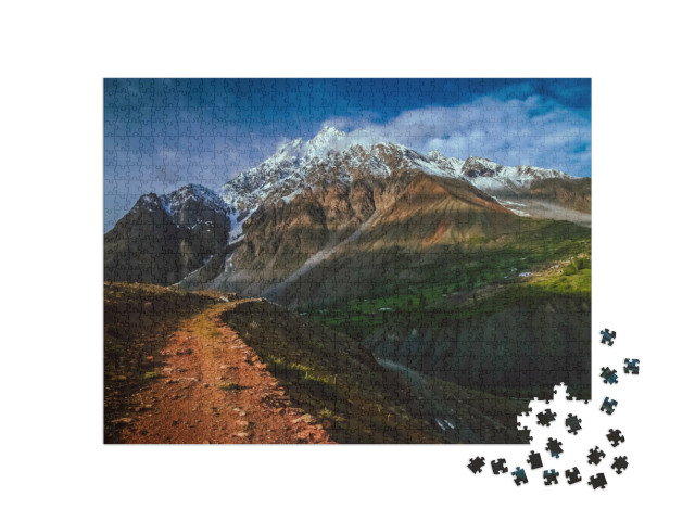 Puzzel 1000 stukjes „Fascinerend berglandschap bij de Shandur Pass, Pakistan“