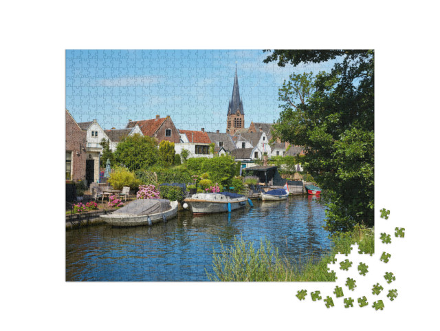 Puzzel 1000 stukjes „Breukelen met de Vecht, provincie Utrecht“