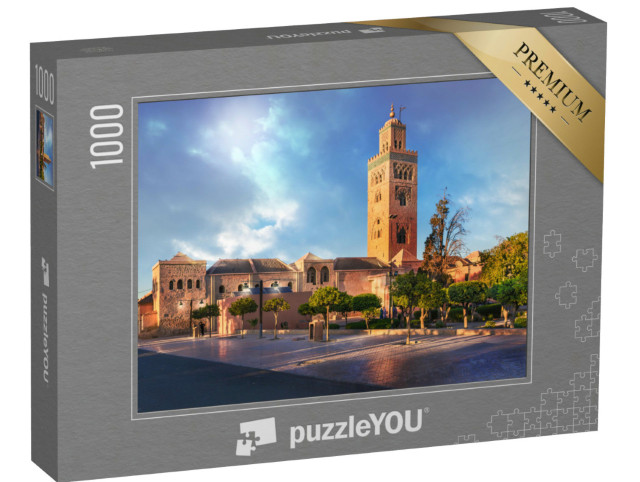 Puzzel 1000 stukjes „Minaret van de Koutoubia Moskee in Marrakech, Marokko“