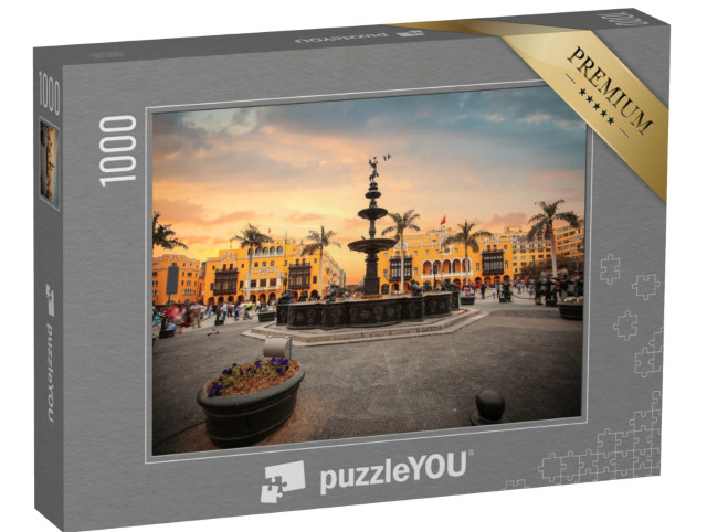 Puzzel 1000 stukjes „Marktplaats van Lima, Peru“