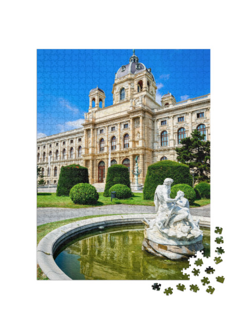 Puzzel 1000 stukjes „Kunsthistorisches Museum met park, Wenen“
